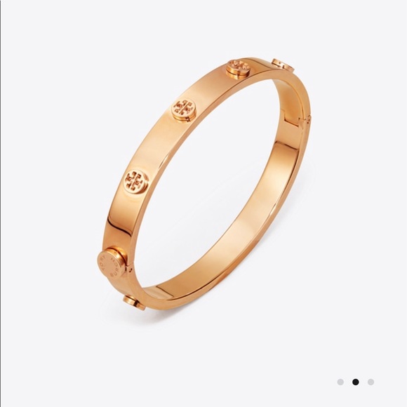 tory burch logo stud hinge bracelet